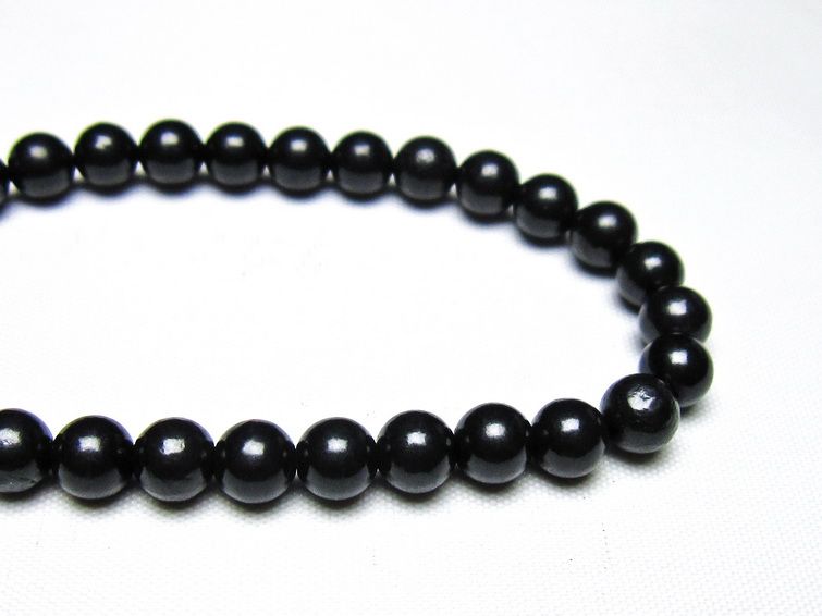 シュンガイト ブレスレット 6mm 一点物 メール便可 111-49652