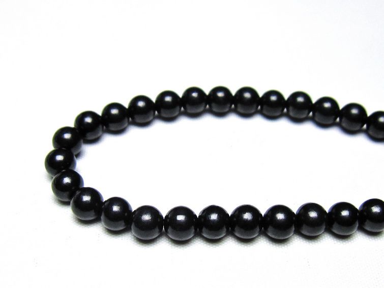 シュンガイト ブレスレット 6mm 一点物 メール便可 111-49655