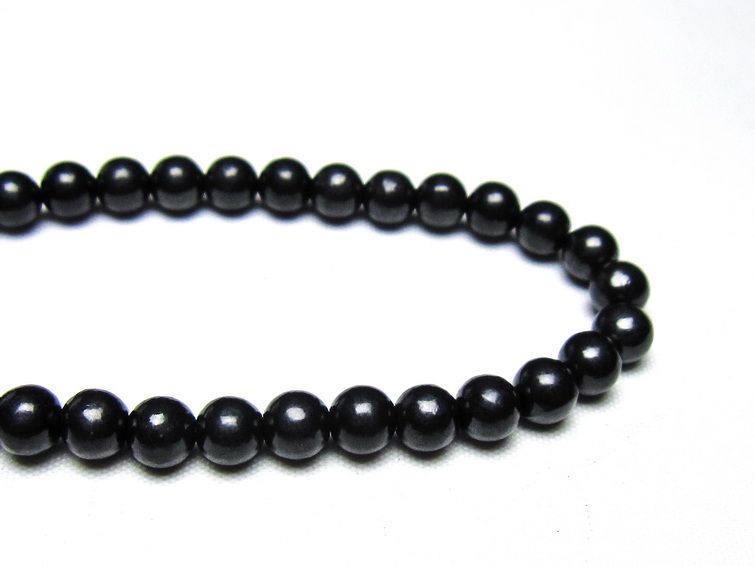 シュンガイト ブレスレット 6mm 一点物 メール便可 111-49657