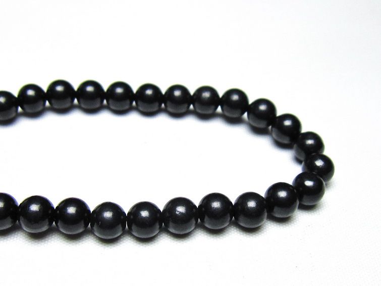 シュンガイト ブレスレット 6mm 一点物 メール便可 111-49661