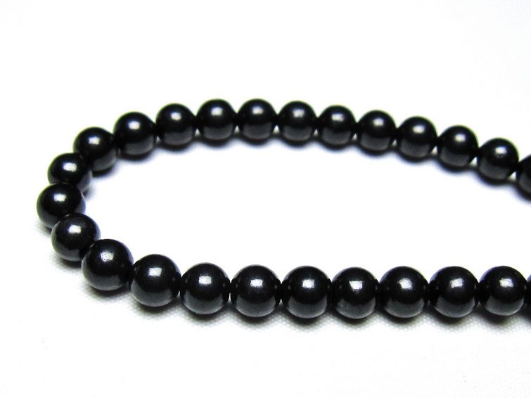 シュンガイト ブレスレット 6mm 一点物 メール便可 111-49670