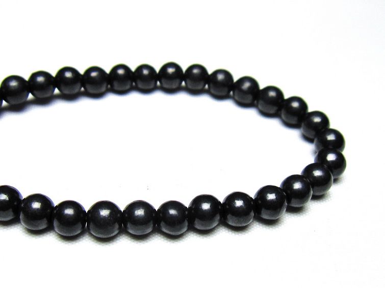 シュンガイト ブレスレット 6mm 一点物 メール便可 111-49673