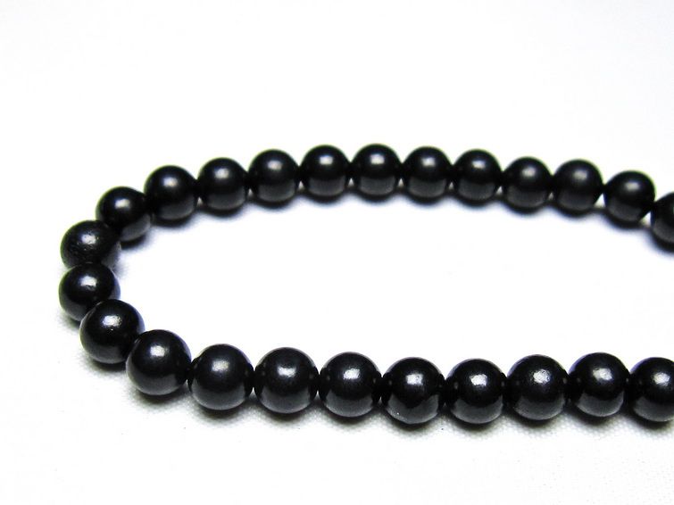 シュンガイト ブレスレット 6mm 一点物 メール便可 111-49676