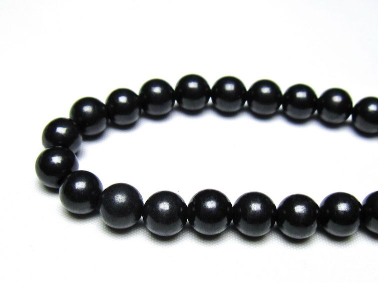 シュンガイト ブレスレット 8mm 一点物 メール便可 111-49680
