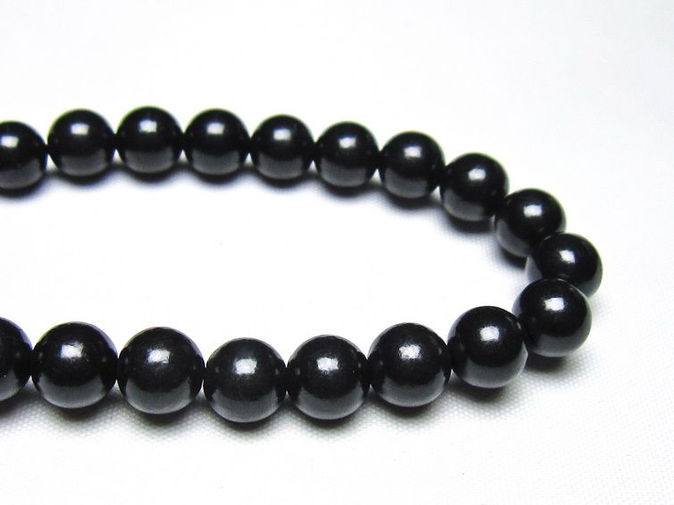 シュンガイト ブレスレット 8mm 一点物 メール便可 111-49683