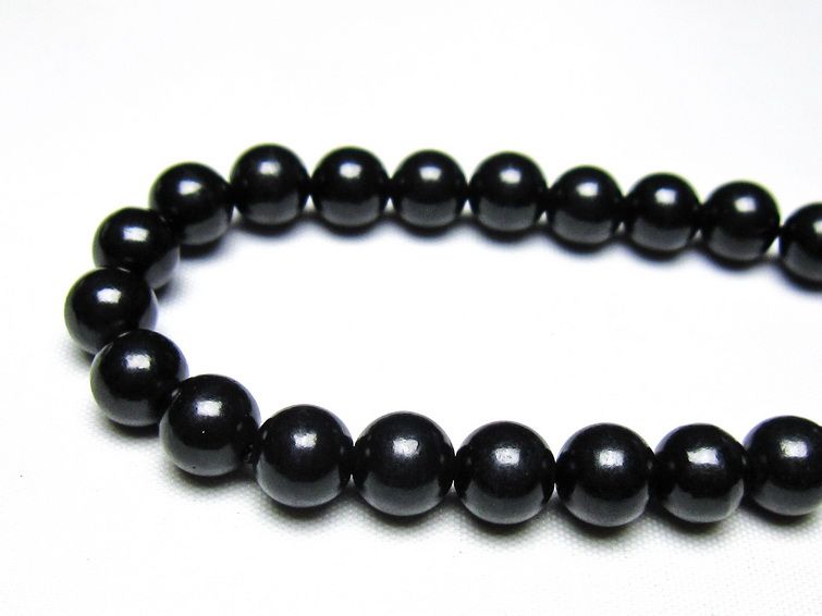 シュンガイト ブレスレット 8mm 一点物 メール便可 111-49685