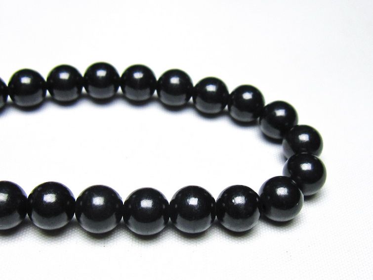 シュンガイト ブレスレット 8mm 一点物 メール便可 111-49691