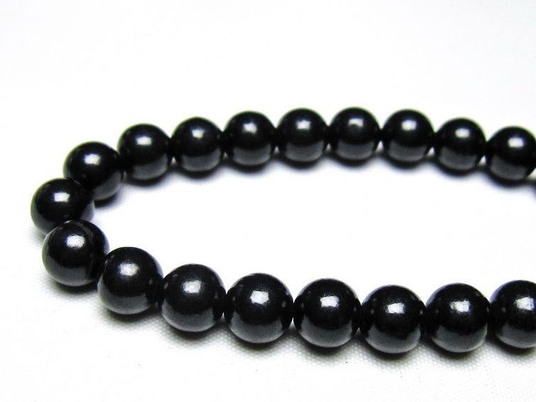 シュンガイト ブレスレット 8mm 一点物 メール便可 111-49694
