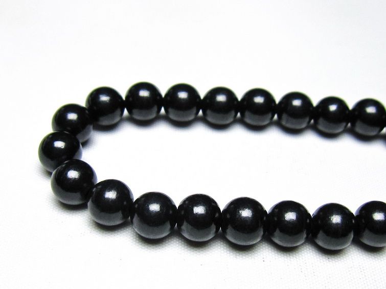 シュンガイト ブレスレット 8mm 一点物 メール便可 111-49696