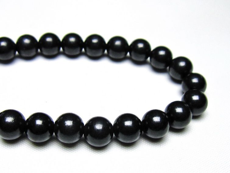 シュンガイト ブレスレット 8mm 一点物 メール便可 111-49698 [sold out]