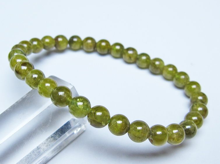 ツァボライト ブレスレット 6mm 一点物 メール便可 111-49720 【sold out】