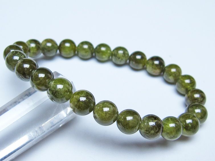 ツァボライト ブレスレット 8mm 一点物 メール便可 111-49722 【sold out】