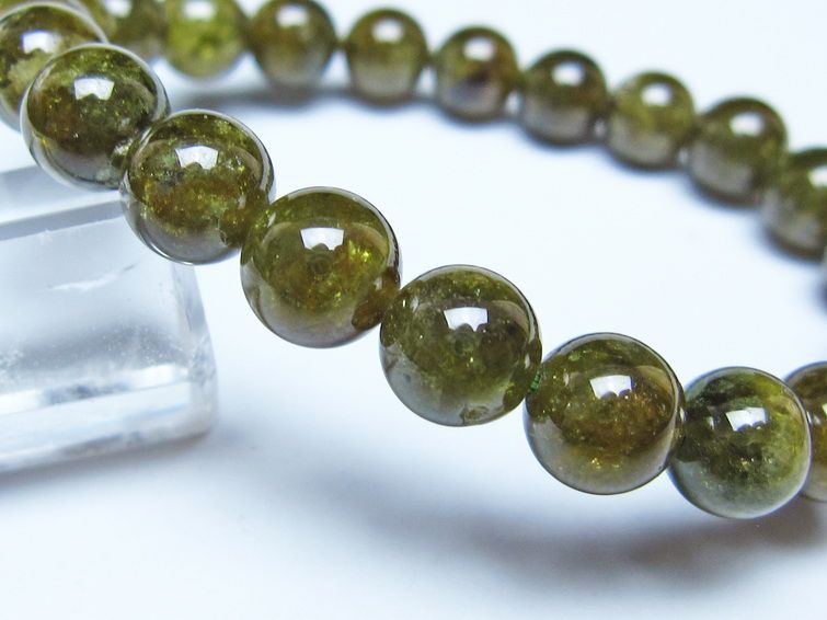 ツァボライト ブレスレット 8mm 一点物 メール便可 111-49726 【sold out】
