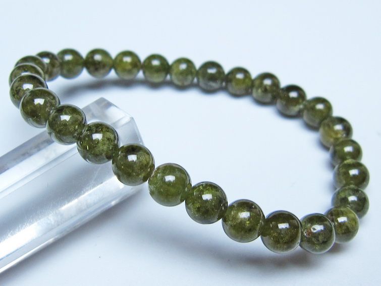 ツァボライト ブレスレット 6mm 一点物 メール便可 111-49730 【sold out】