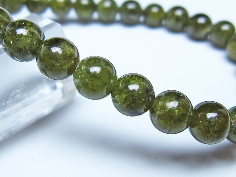 ツァボライト ブレスレット 6mm 一点物 メール便可 111-49730 【sold out】