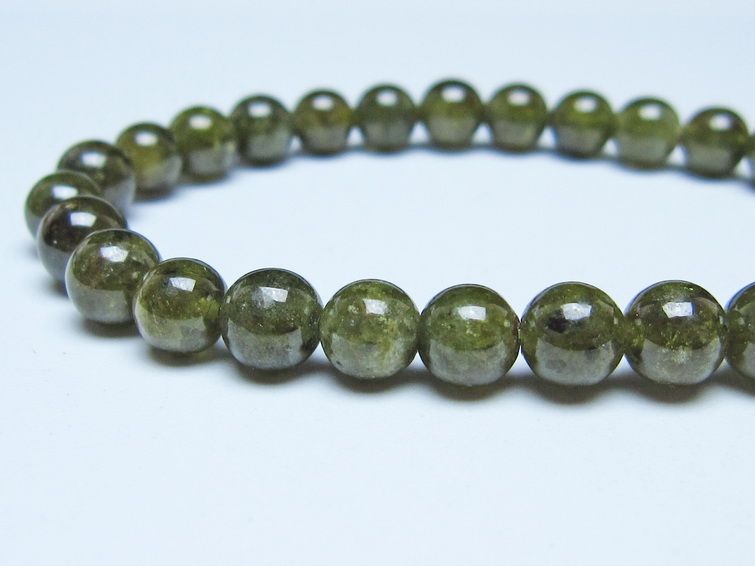 ツァボライト ブレスレット 6mm 一点物 メール便可 111-49730 【sold out】