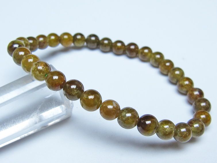 ツァボライト ブレスレット 6mm 一点物 メール便可 111-49731