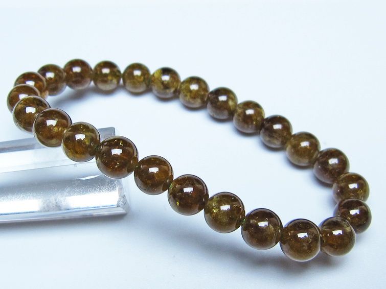 ツァボライト ブレスレット 8mm 一点物 メール便可 111-49735