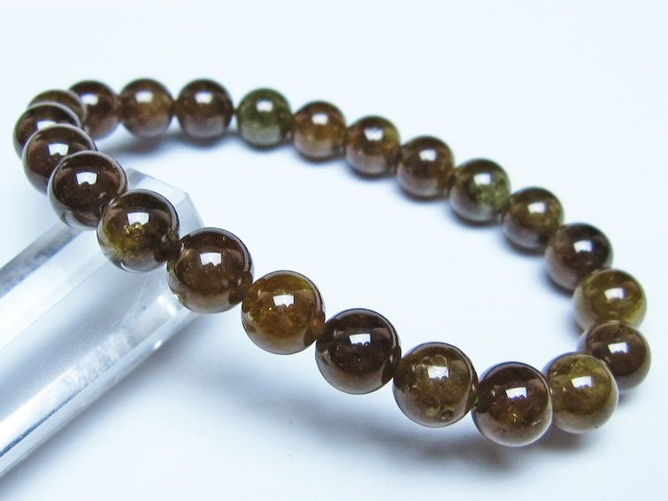 ツァボライト ブレスレット 8mm 一点物 メール便可 111-49736