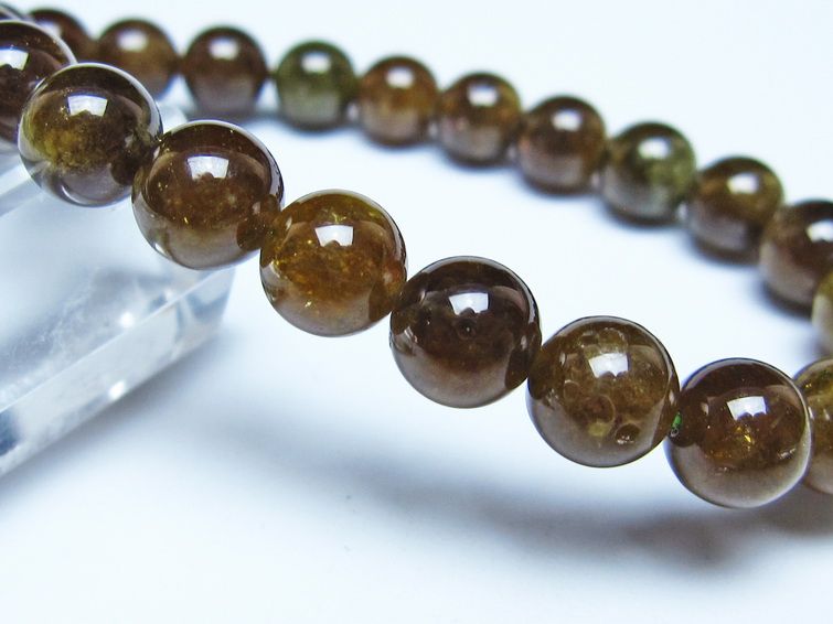 ツァボライト ブレスレット 8mm 一点物 メール便可 111-49736