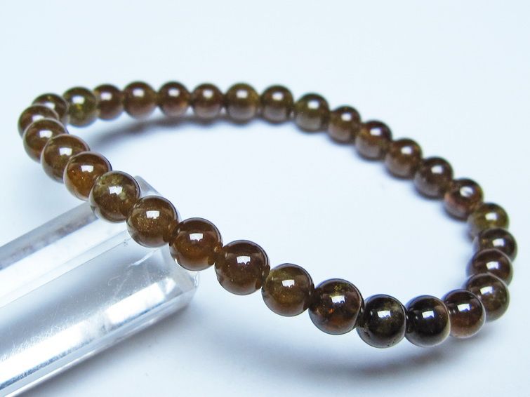 ツァボライト ブレスレット 6mm 一点物 メール便可 111-49739