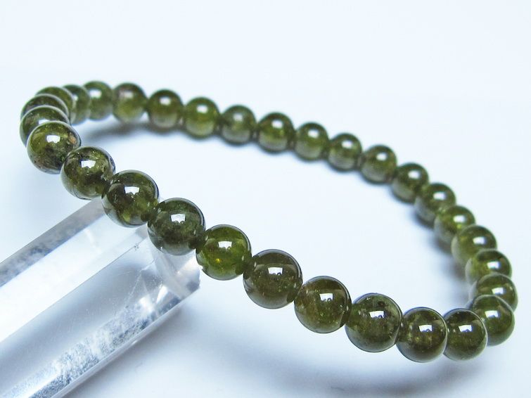 ツァボライト ブレスレット 6mm 一点物 メール便可 111-49741 【sold out】