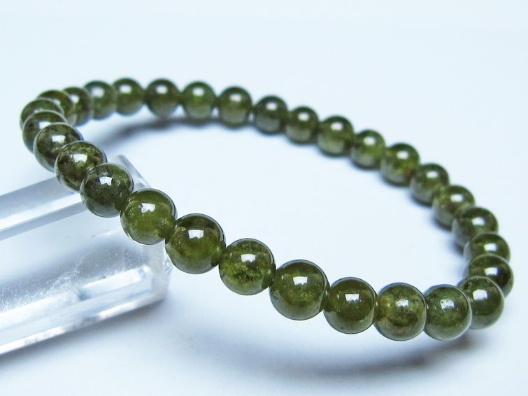 ツァボライト ブレスレット 6mm 一点物 メール便可 111-49742 【sold out】