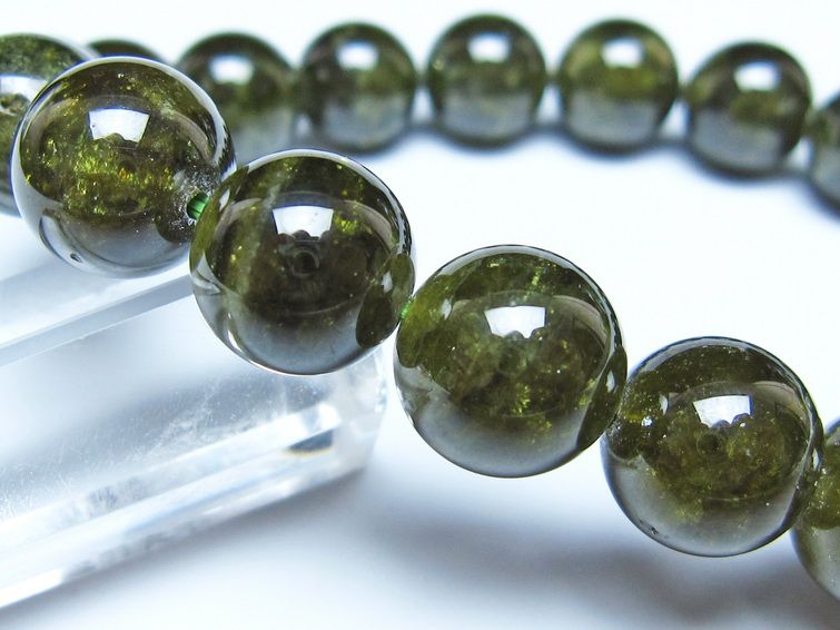 ツァボライト ブレスレット 12mm 一点物 メール便可 111-49759 【sold out】