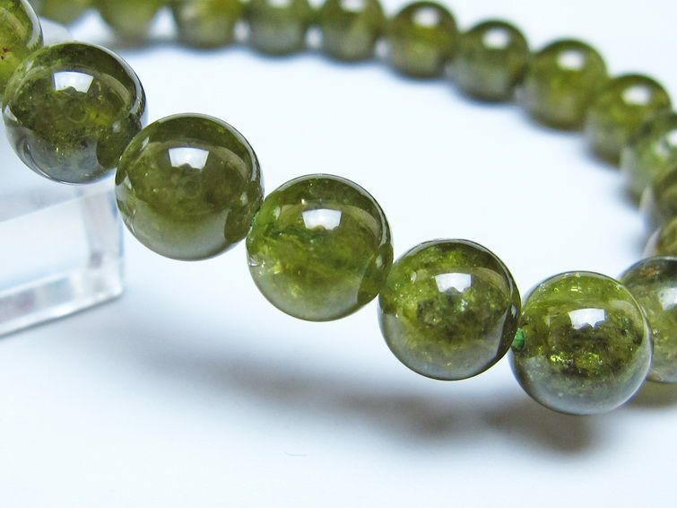 ツァボライト ブレスレット 8mm 一点物 メール便可 111-49799 【sold out】