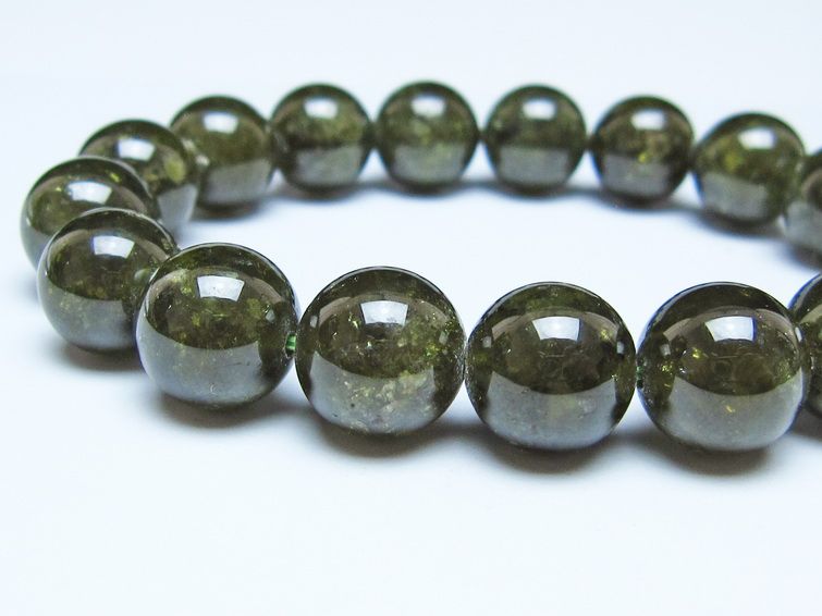 ツァボライト ブレスレット 12mm 一点物 111-49805