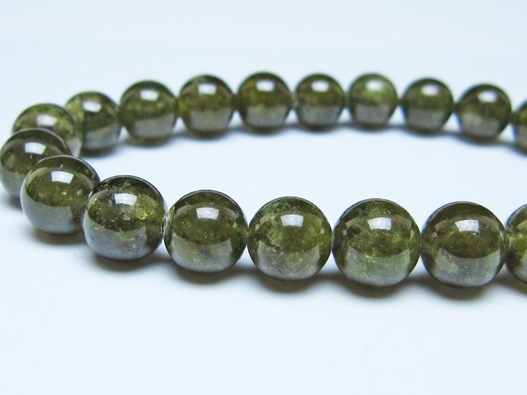 ツァボライト ブレスレット 9mm 一点物 メール便可 111-49811