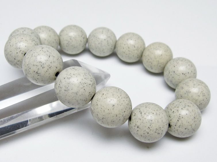 北投石 ブレスレット 16mm 一点物 メール便可 111-50103