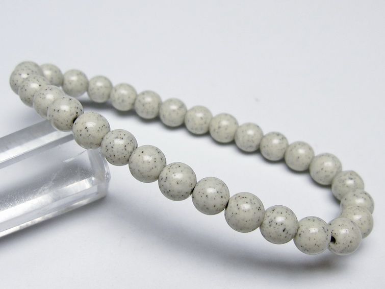 北投石 ブレスレット 6mm 一点物 メール便可 111-50342 【sold out】
