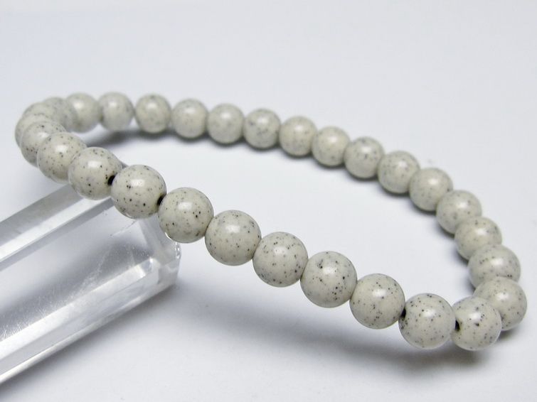 北投石 ブレスレット 6mm 一点物 メール便可 111-50346 【sold out】