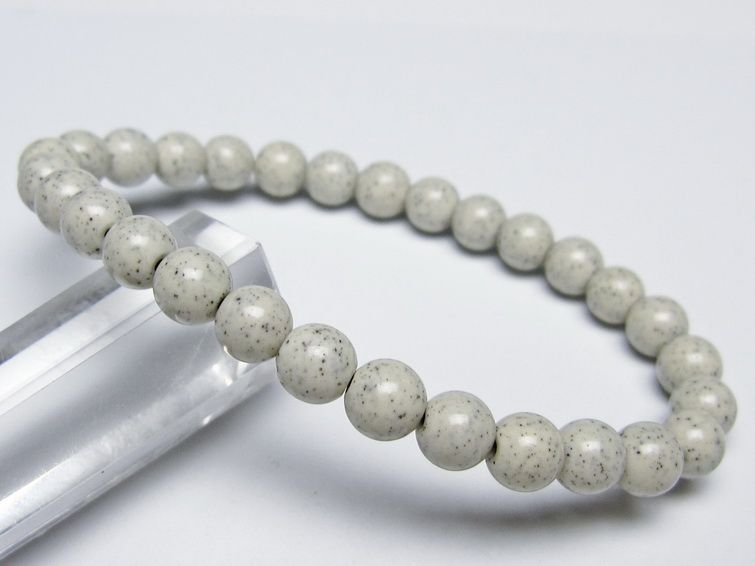 北投石 ブレスレット 6mm 一点物 メール便可 111-50351 [sold out]