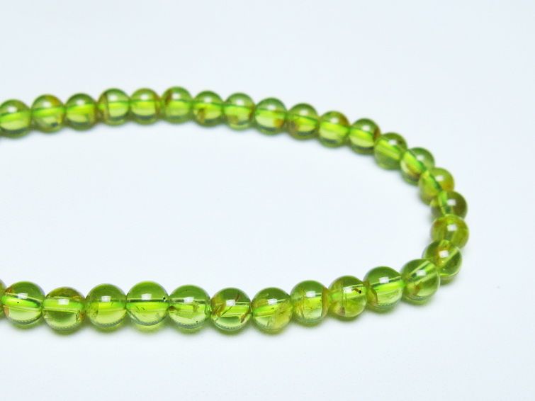 ペリドット ブレスレット 5mm メール便可 一点物 111-50663