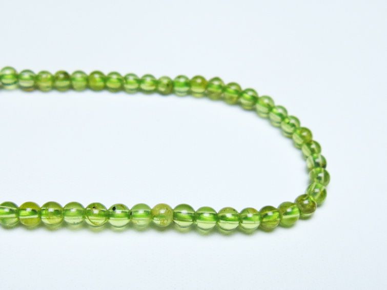 ペリドット ブレスレット 4mm メール便可 一点物 111-50697