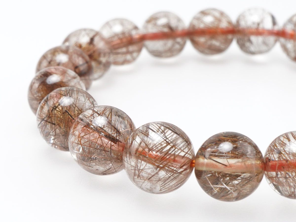 ルチルクォーツ ブレスレット 10mm ブロンズルチル ブレス 一点物 111-50740