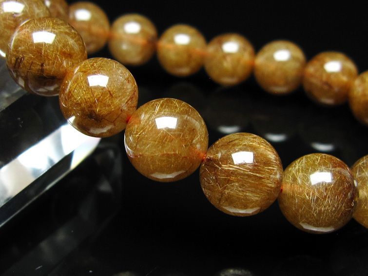 ルチルクォーツ ブレスレット 11mm ブロンズルチル ブレス 一点物 111-50765