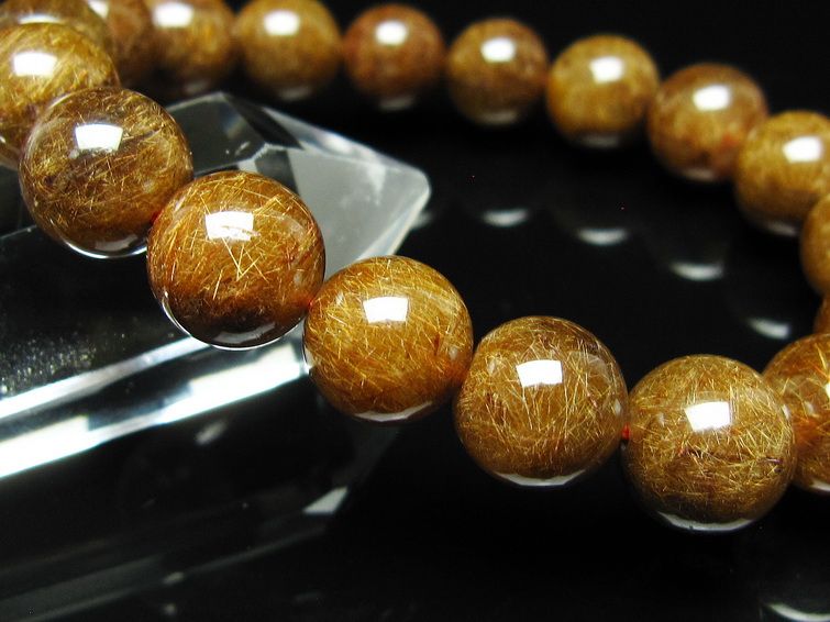 ルチルクォーツ ブレスレット 12mm ブロンズルチル ブレス 一点物 111-50800