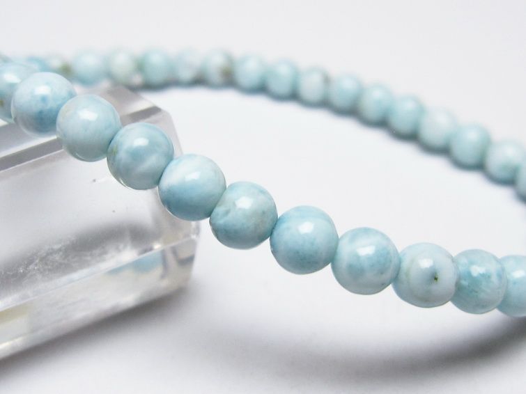 ラリマー ブレスレット 5mm メール便可 一点物 111-50839