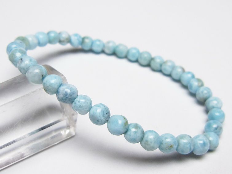 ラリマー ブレスレット 5mm メール便可 一点物 111-50844