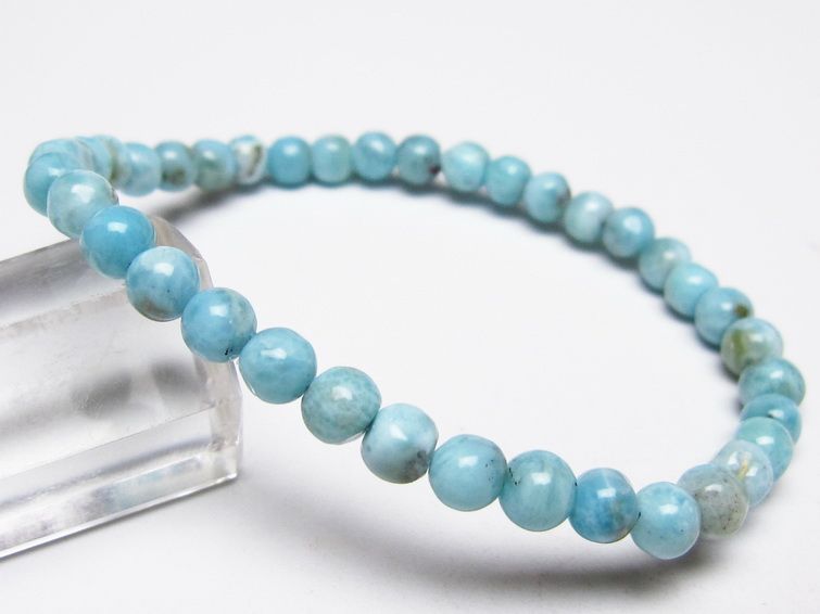 ラリマー ブレスレット 5mm メール便可 一点物 111-50847