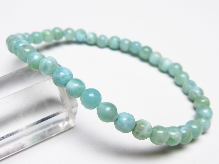 ラリマー ブレスレット 5mm メール便可 一点物 111-50848