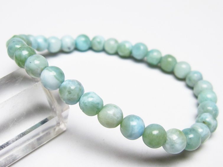 ラリマー ブレスレット 6mm メール便可 一点物 111-50850