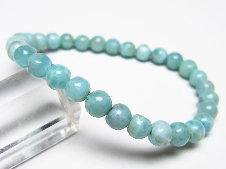 ラリマー ブレスレット 6mm メール便可 一点物 111-50852