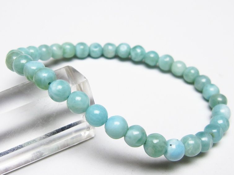 ラリマー ブレスレット 5mm メール便可 一点物 111-50853