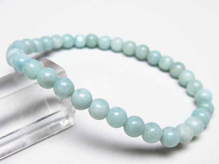 ラリマー ブレスレット 5mm メール便可 一点物 111-50854