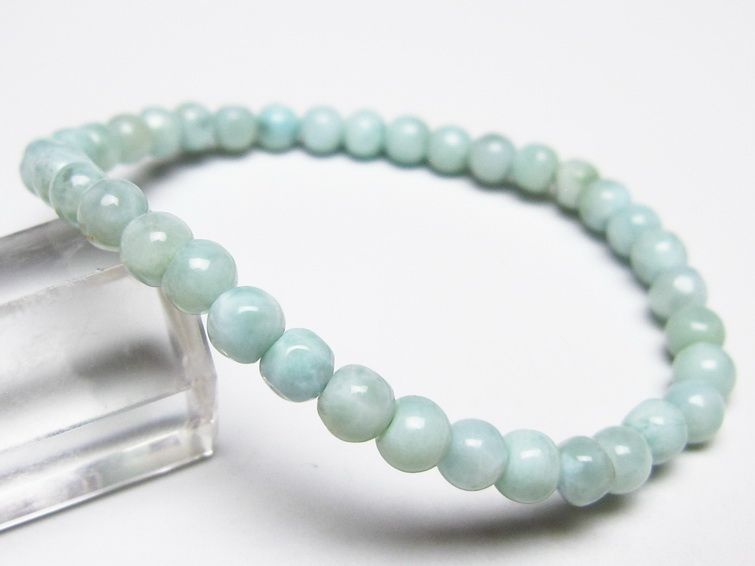 ラリマー ブレスレット 5mm メール便可 一点物 111-50857