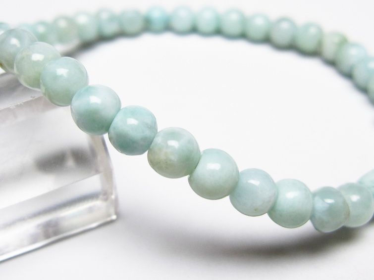ラリマー ブレスレット 5mm メール便可 一点物 111-50857